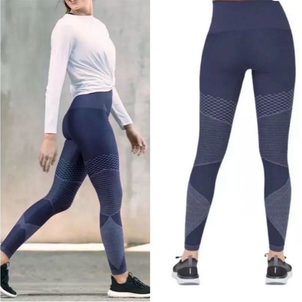 Spanx Look at Me Now Seamless Indigo Sky Moto Leggings Blue | XL | NWOT*